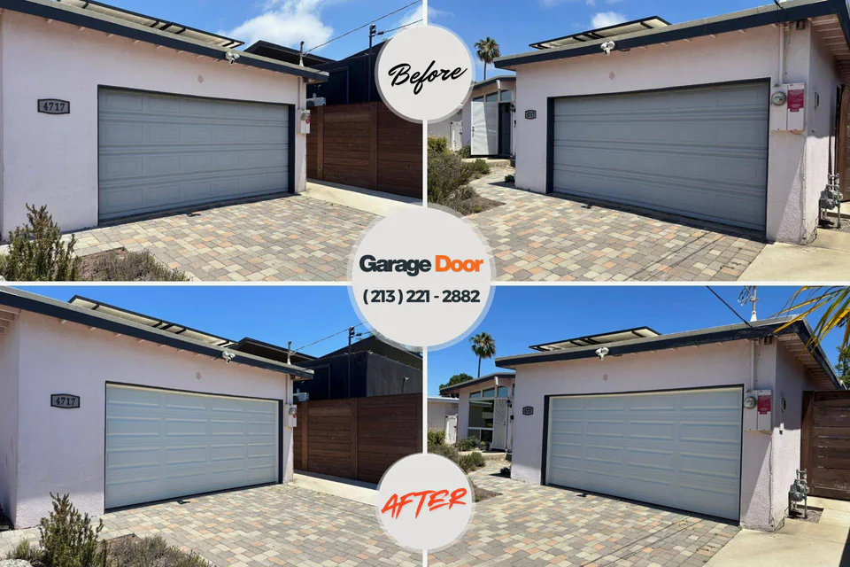 Before and after: garage door repair Freeburg, IL